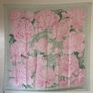Vintage Hermes Scarf Peonies